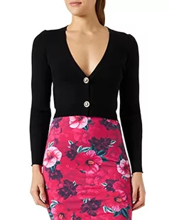 Pinko Damski kardigan Pentathlonowy COSTINA CR Henley, Z99_Nero Limousine, XS, Z99_nero limuzyna, XS - Swetry damskie - miniaturka - grafika 1