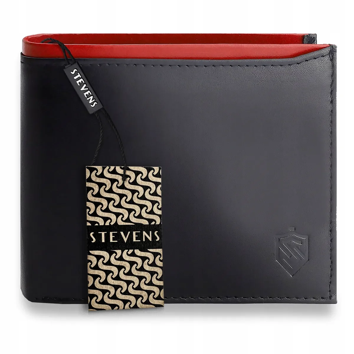 Duży Portfel Męski STEVENS Skóra Naturalna RFID Elegancki Poziomy PREMIUM 10 cm czarny skóra naturalna licowa mężczyzna