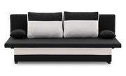 Sofy i kanapy - Kanapa trzyosobowa, funkcja spania, Sony, 193x78x67 cm, biel, czarny - miniaturka - grafika 1
