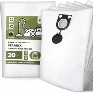 20x Worek do Odkurzacza Starmix Isp iPulse ARDL-1635 Ew Syntetyczny G9 - Worki do odkurzaczy - miniaturka - grafika 1