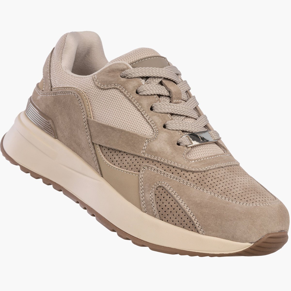 Sneakersy Damskie Skórzane Buty Sportowe na platformie Beżowe Filippo DP7537/26 36