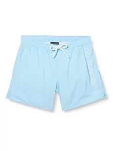 giorgio armani spa Bokserki męskie z logo Swim Trunks, niebieskie (Sky Blue), 50, niebieski (Sky Blue) - Kąpielówki męskie - miniaturka - grafika 1