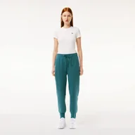 Spodnie damskie - Lacoste damskie joggery dresowe z dwuwarstwowej piki - miniaturka - grafika 1