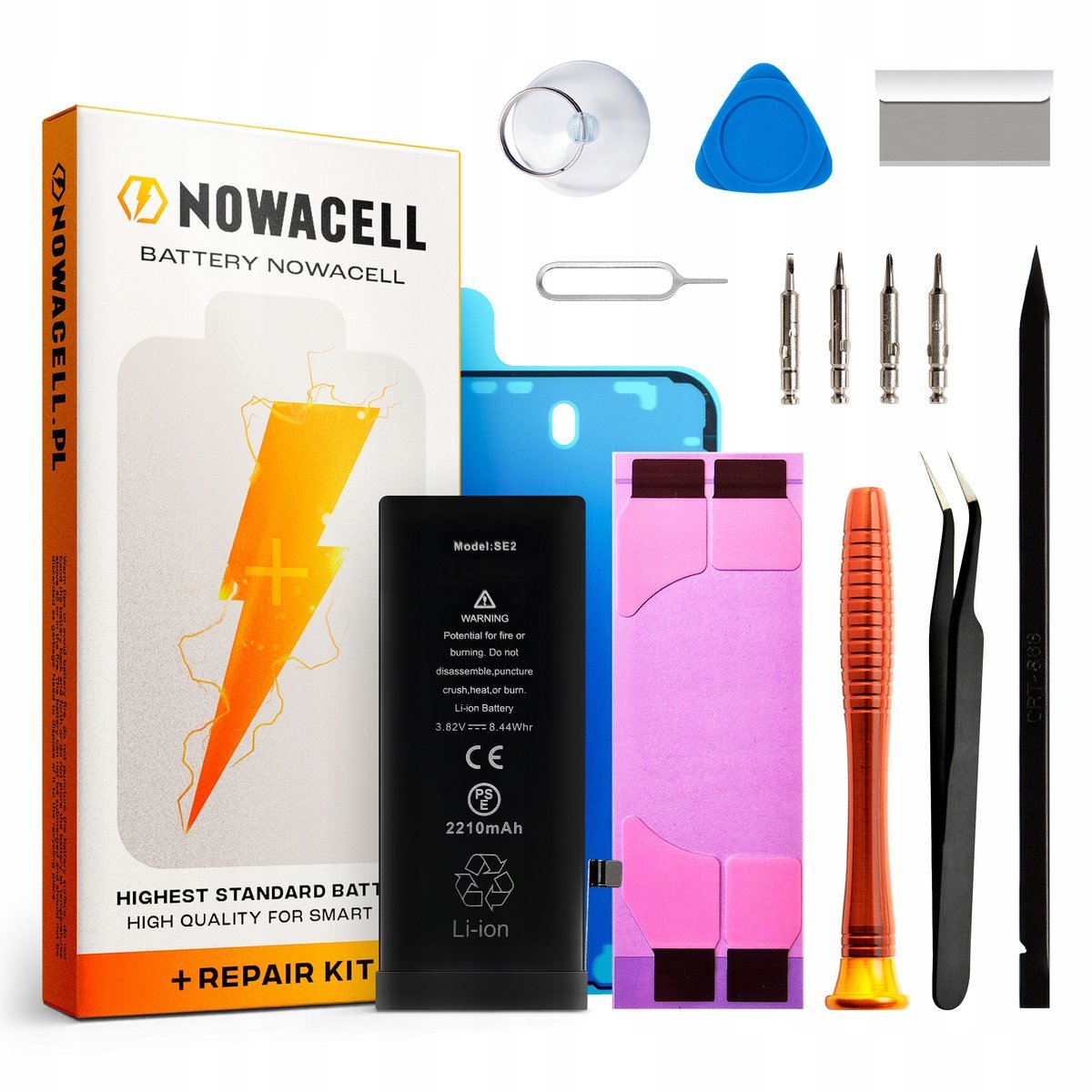 Bateria do iPhone SE 2020 Większa Pojemność 2210 mAh Zestaw NOWACELL