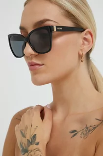 Okulary przeciwsłoneczne - Moschino okulary przeciwsłoneczne damskie kolor czarny - grafika 1