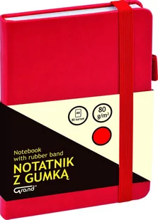 Grand Notatnik A6 z gumką 80 kartek czerwony KW TRADE OD 24,99zł - Szkolne artykuły papiernicze - miniaturka - grafika 1