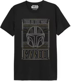 Koszulki męskie - Star Wars "Mandalorian - This is The Way Mando" MESWMANTS185 Koszulka męska, czarna, rozmiar L, czarny, L - grafika 1