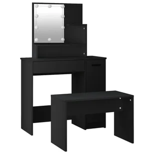 Toaletka z LED, czarna, materiał drewnopochodny Lumarko! - Toaletki - miniaturka - grafika 5