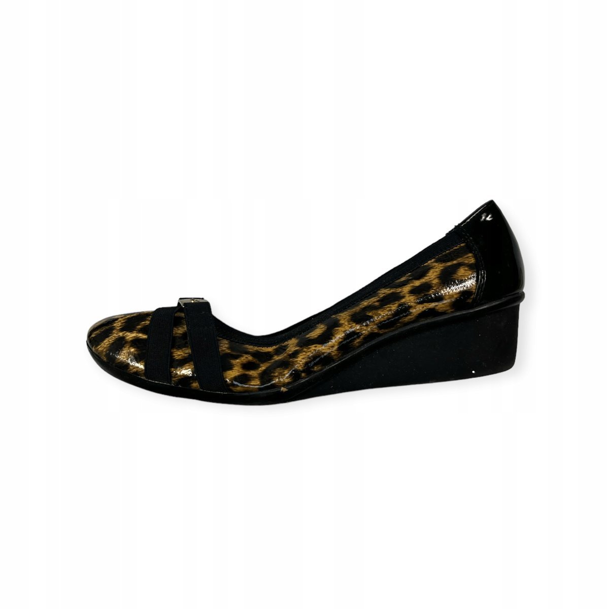 Czółenka damskie czarne koturn Anne Klein 40