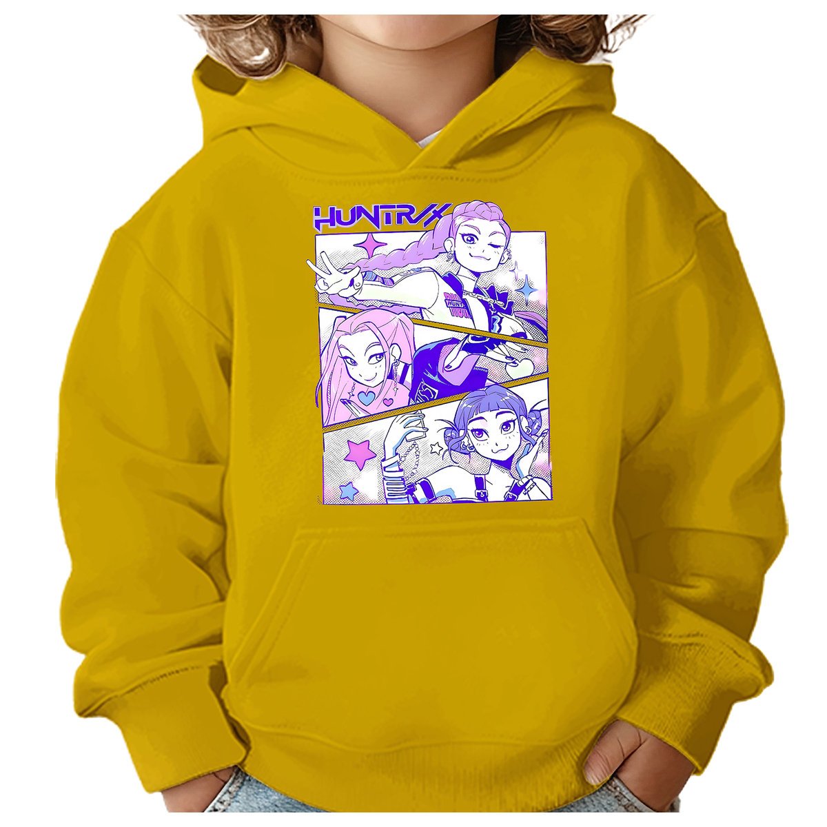 BLUZA DZIECIĘCA K-POPOWE ŁOWCZYNIE DEMONÓW HUNTRIX 104 Z KAPTUREM