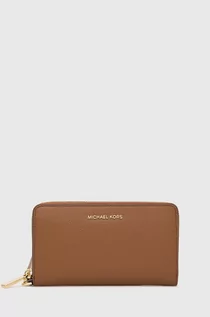 Portfele - Michael Kors MICHAEL portfel skórzany damski kolor brązowy - grafika 1