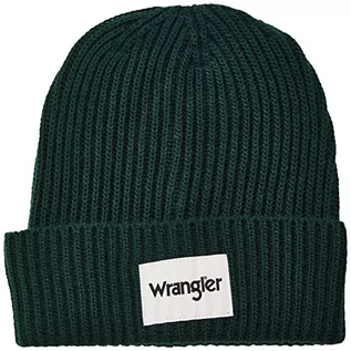 Czapki damskie - Wrangler Męska czapka beanie Rib Beanie, Sycamore Green, jeden rozmiar - grafika 1