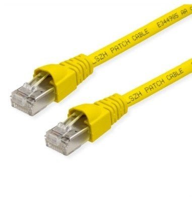 TELEGÄRTNER Kabel krosowy RJ45 S/FTP, kat. 6A, LSZH, żółty, 4,5 m