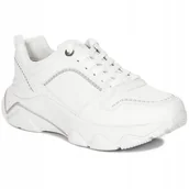 Sneakersy damskie - Sneakersy damskie Guess FL5MGS ELE12 Białe r.39 - miniaturka - grafika 1