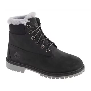 Buty dla dziewczynek - Buty Timberland Premium 6 In Wp Shearling Boot Jr 0A41UX czarne - grafika 1