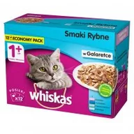 Mokra karma dla kotów - Whiskas Adult (1+) Mokra Karma smaki rybne (galaretka) 12x100g - miniaturka - grafika 1