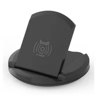 Ładowarki do telefonów - Budi - Ładowarka bezprzewodowa 10W ze składaną podstawką (Czarny) - miniaturka - grafika 1