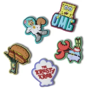 Zestaw 5 przypinek Jibbitz™ Spongebob 5-Pack 10010012 (CR366-a) Crocs - Glany damskie - miniaturka - grafika 1