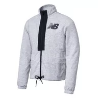 Kurtki i kamizelki sportowe męskie - Kurtka New Balance UJ31053SXY - szara - miniaturka - grafika 1