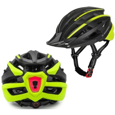 WOZINSKY HT-28VCZ Czarno-żółty MTB z lampką ( M)