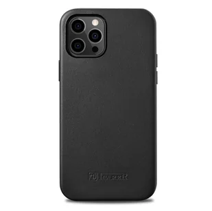 ICARER Etui Case Leather do iPhone 12 Pro Max czarny (kompatybilne z MagSafe) - Etui i futerały do telefonów - miniaturka - grafika 1