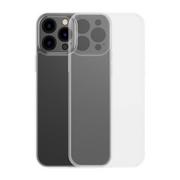 Etui i futerały do telefonów - Baseus Frosted Glass Case etui pokrowiec do iPhone 13 Pro sztywna obudowa z żelową ramką przezroczysty (ARWS000702) - miniaturka - grafika 1