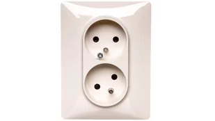 Legrand Valena Life Gniazdo 2 X 2P+Z z przesłoną kremowy - 753286 - Gniazdka elektryczne - miniaturka - grafika 1