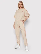 Dresy damskie - Reebok Dres Piping HA5727 Beżowy Regular Fit - miniaturka - grafika 1