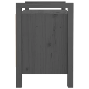 Lumarko Ławka do przedpokoju, szary, 80x40x60 cm, lite drewno sosnowe - Ławki do przedpokoju - miniaturka - grafika 6