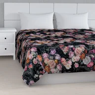 Narzuty - Dekoria Narzuta pikowana w pasy wielobarwne kwiaty na ciemnym tle szer.260 × dł.210 cm Gardenia 500-161-02 - miniaturka - grafika 1
