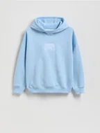 Bluzy dla chłopców - Reserved - Bawełniana bluza z naszywką - jasnoniebieski - miniaturka - grafika 1