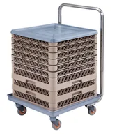 Wózki na żywność - Wózek z uchwytem na kosze do zmywarek 540x600x880 mm TECHNICA, Silver Line - miniaturka - grafika 1