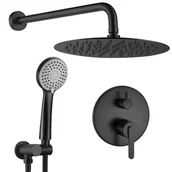 Zestawy prysznicowe - Rea Zestaw natryskowy podtynkowy Rea Ontario Czarny + BOX - miniaturka - grafika 1