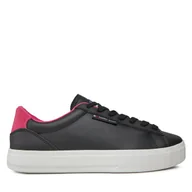 Sneakersy damskie - Sneakersy Tommy Jeans Tjw Cupsole Sneaker Ess EN0EN02508 Czarny - miniaturka - grafika 1