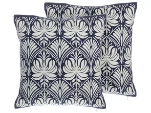 Beliani Zestaw poduszek dekoracyjnych w ornamenty 45 x 45 cm niebieski NEMESIA - Poduszki dekoracyjne - miniaturka - grafika 1