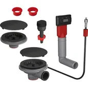 Akcesoria do armatury i ceramiki - Franke zestaw odpływowy 3 1/2" z korkiem automatycznym czarny mat 112.0658.485 - miniaturka - grafika 1