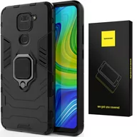 Etui i futerały do telefonów - Etui Pancerne Spacecase X-Ring Uchwyt Magnetyczny Uchwyt Ring Case Obudowa Plecki Redmi Note 9 Czarny - miniaturka - grafika 1