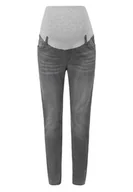 Spodnie damskie - Spodnie jeansowe damskie, ciążowe, skinny, szare, Bellybutton - miniaturka - grafika 1
