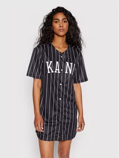 Sukienki - Karl Lagerfeld Kani Sukienka codzienna College Pinstripe Baseball 6160577 Czarny Regular Fit - grafika 1