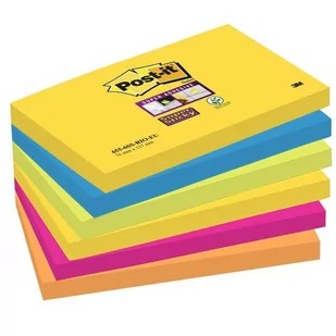 Post-It 3M Bloczek samoprzylepny Super sticky (655-6SS-RIO), 127x76mm, 6x90 kart., paleta Rio de Janeiro 3M-70005251320 - Etykiety samoprzylepne i bloki etykiet - miniaturka - grafika 3