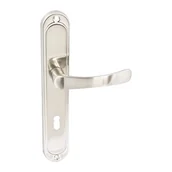 Klamki - Klamka do drzwi wewnętrznych z długim szyldem pod klucz Nova Nikiel Domino - miniaturka - grafika 1