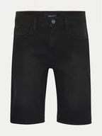 Spodenki męskie - Blend Szorty jeansowe 20716686 Czarny Slim Fit - miniaturka - grafika 1