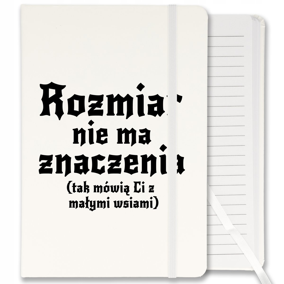NOTES PLANER NOTATNIK ZESZYT BIAŁY ROZMIAR NIE MA ZNACZENIA ... WSIAMI WZÓR
