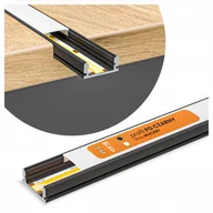 Akcesoria do oświetlenia - Profil Led aluminiowy do taśmy czarny wpuszczany natynkowy klosz 2M zestaw - miniaturka - grafika 1