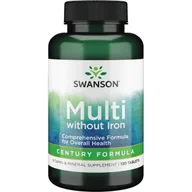 Witaminy i minerały - SWANSON Multiwitamina bez żelaza Century Formula without Iron 130 tabletek - miniaturka - grafika 1