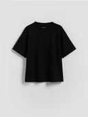 Koszulki dla chłopców - Reserved - Bawełniany t-shirt - czarny - miniaturka - grafika 1