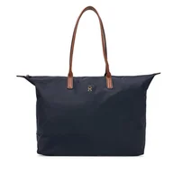 Torebki damskie - Torebka Tommy Hilfiger Popette Maxi Tote AW0AW17996 Granatowy - miniaturka - grafika 1