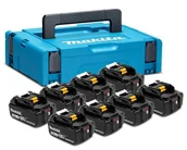 Ładowarki do elektronarzędzi - MAKITA Zestaw 8 akumulatorów 18V 5,0Ah w walizce MAKPAC 199697-1  199697-1 - miniaturka - grafika 1