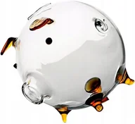 Skarbonki - Skarbonka SZKLANA ŚWINKA XL PRZEŹROCZYSTA GRUBE SZKŁO NA PREZENT PIENIĄDZE - miniaturka - grafika 1