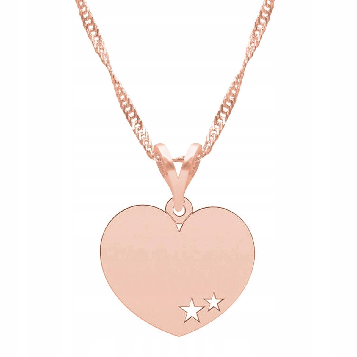 Naszyjnik Pozłacany z Sercem Heart Serduszko Serce Love SREBRO 925